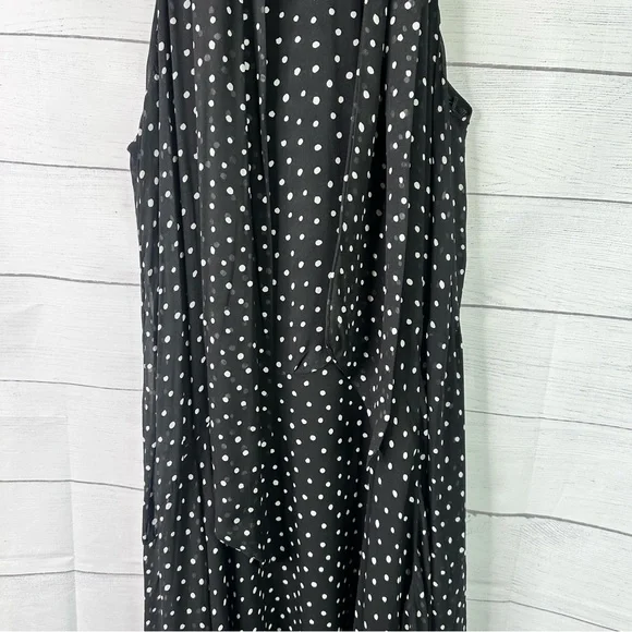 Zara ZW Collection Size Large Halter Polka Dot Sleeveless Midi Dress w/Scarf NEW - Picture 7 of 15